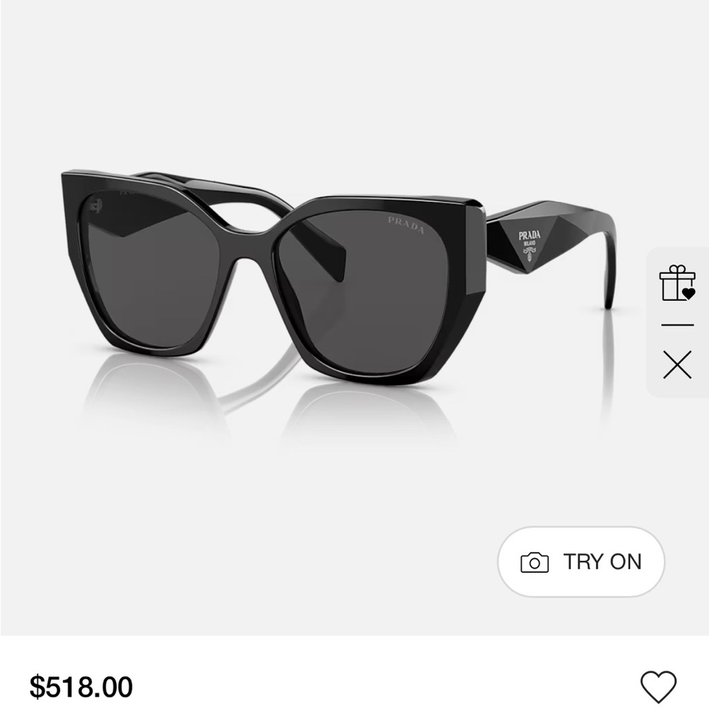 Prada PR 19zs Black Sunglasses